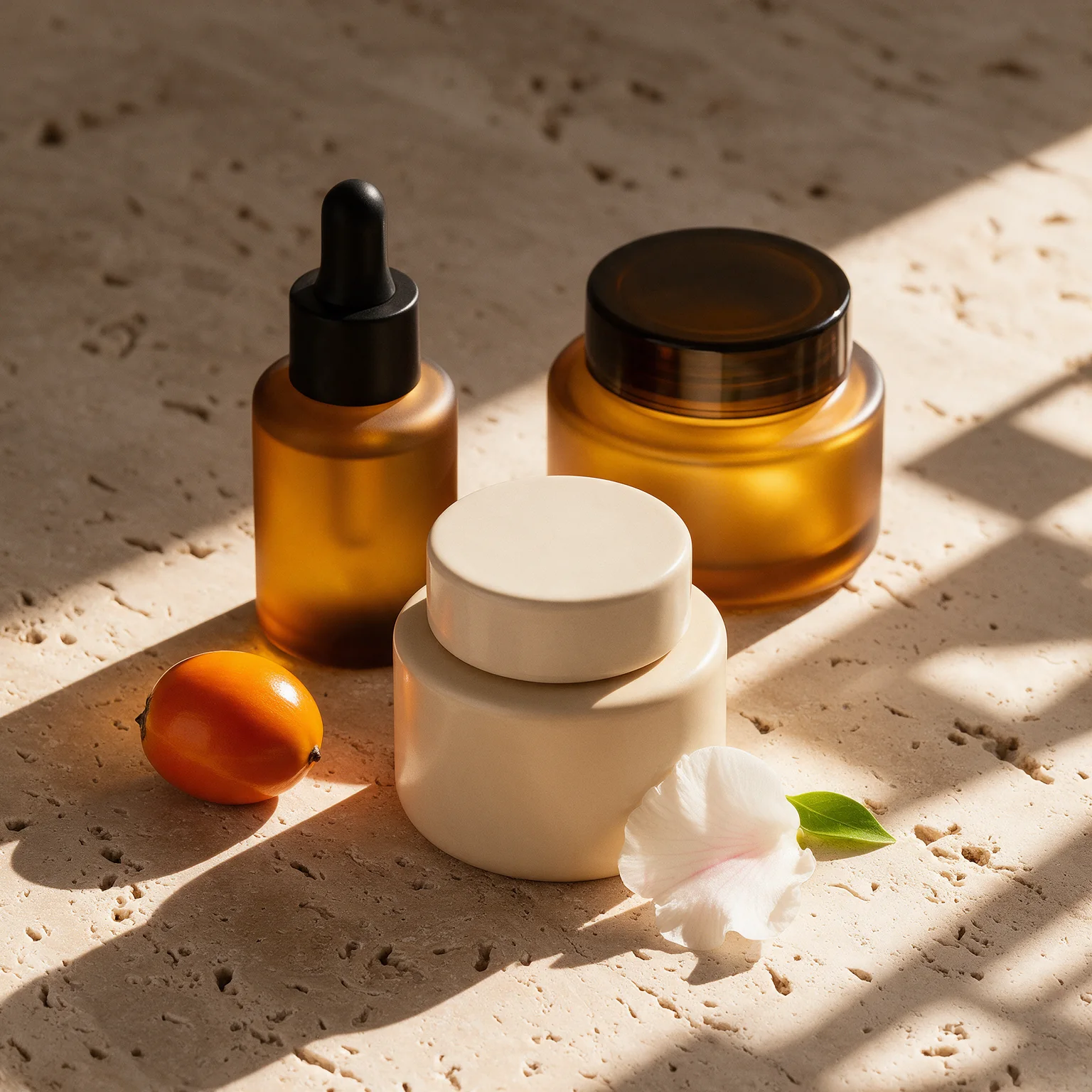 Produtos botânicos para cuidado facial