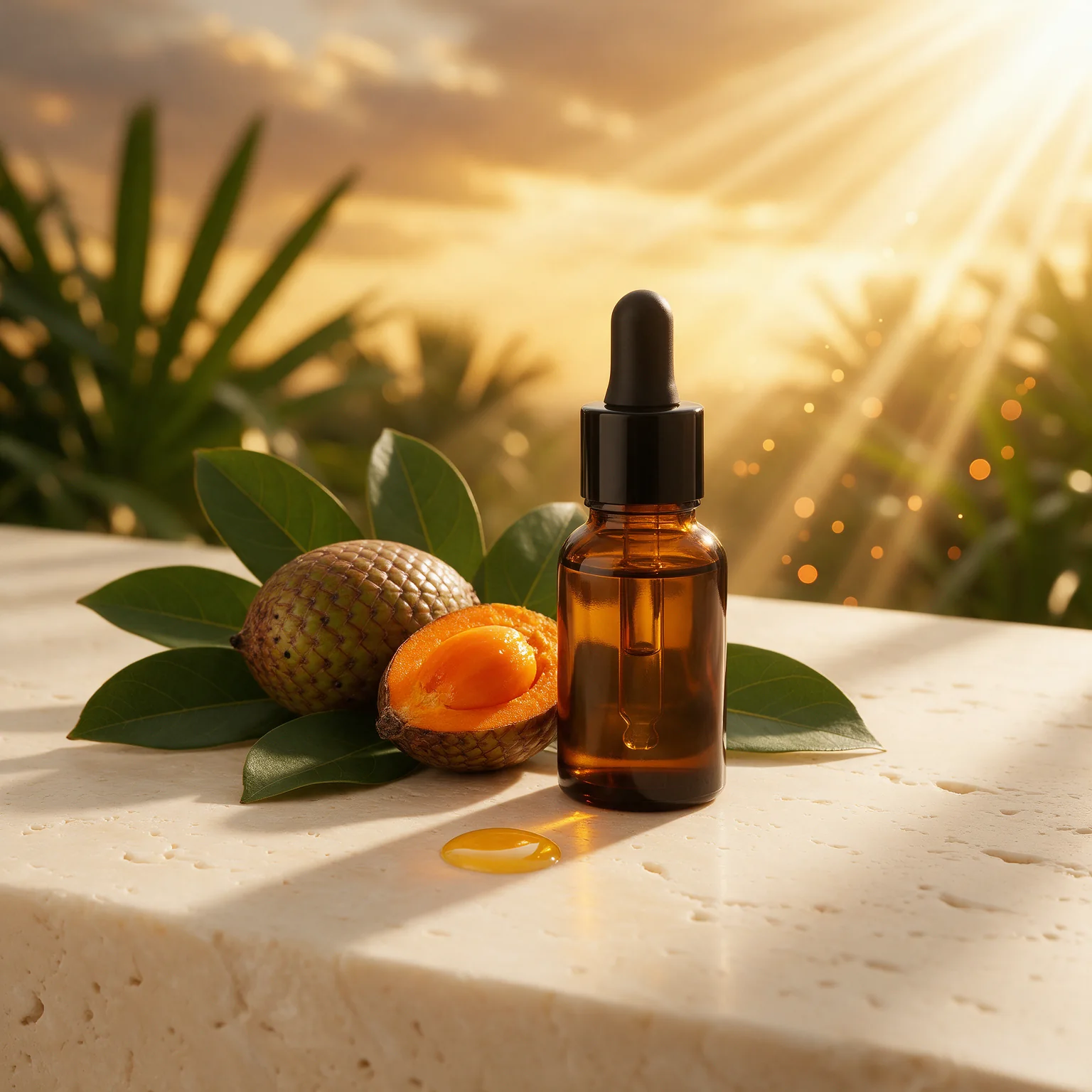 Sérum botânico com buriti utilizado no protocolo Aurora