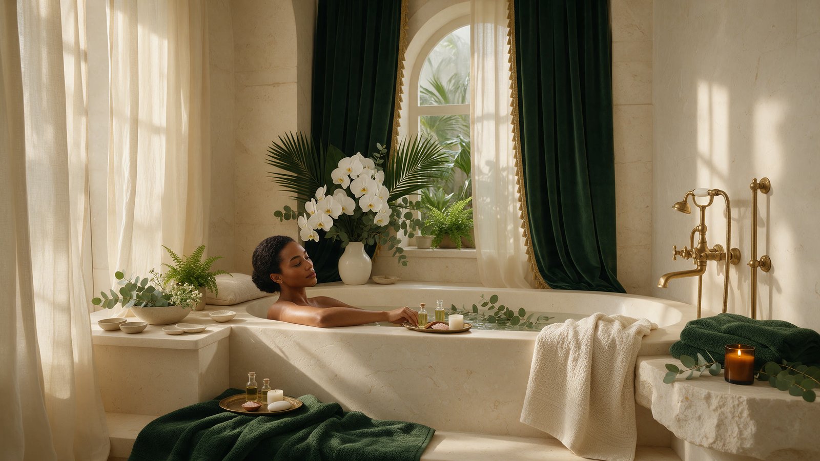 Banho relaxante do Amára Spa