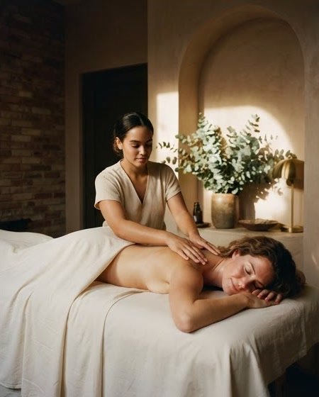 Massagem corporal no spa